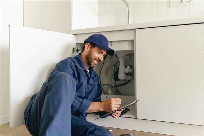 Residential plumber providing service in a Daly City home